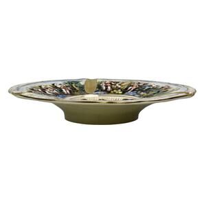Capodimonte Italian Vintage 1950-1970 Raised Relief Porcelain 11.5" Ash Tray